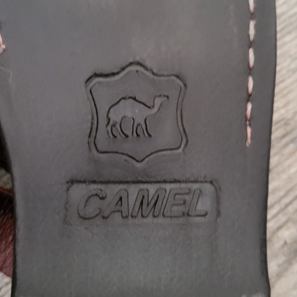 Camel Israel ATARA DAISY Handmade Leather Sandals Strappy Slip On Honey Brown - Picture 8 of 9